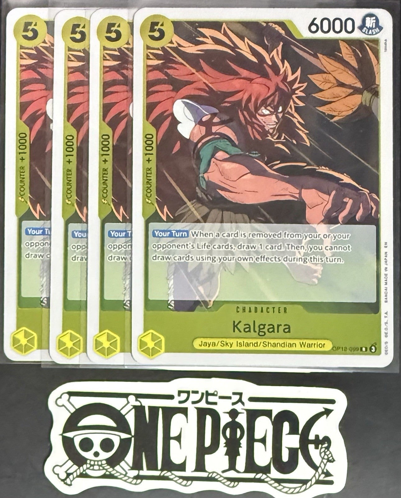 4 x One Piece OP12-099 R Kalgara - English - Foil - Playset - NM/M