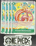 4x One Piece OP10-028 UC Kouzuki Momonosuke - ENG - Regular - Playset - TCG-NM/M