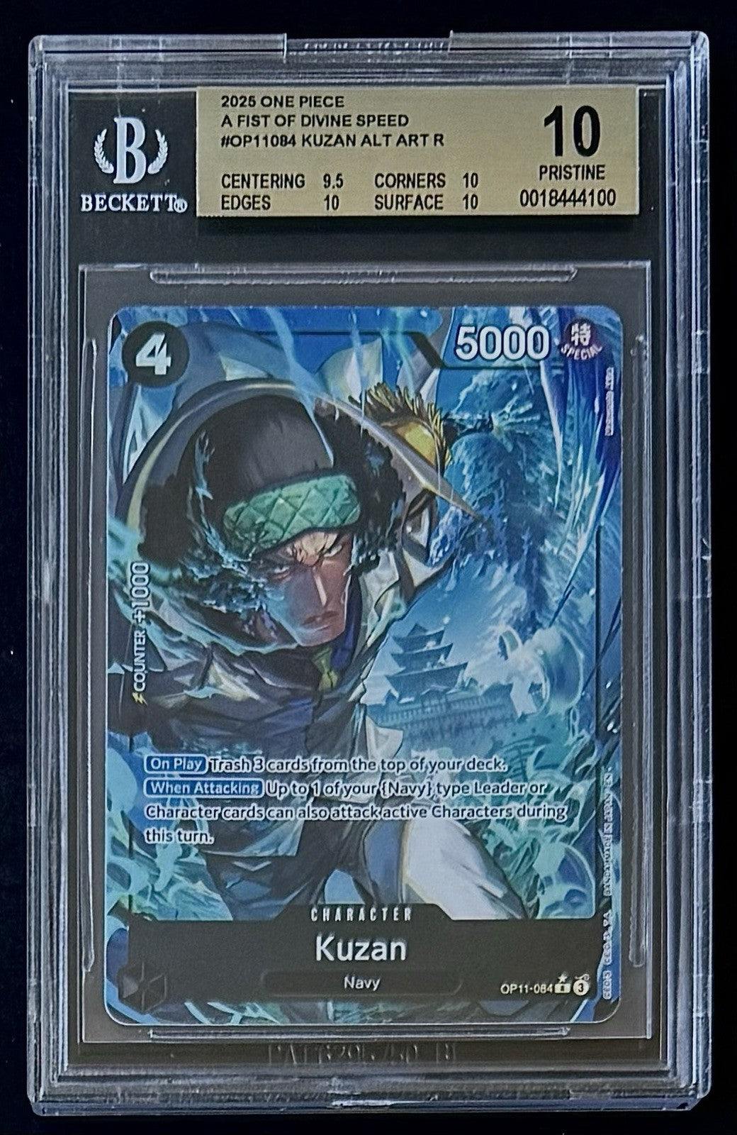BGS 10 One Piece OP11-084 R* - Kuzan - Alt Art - EN - Foil - Graded