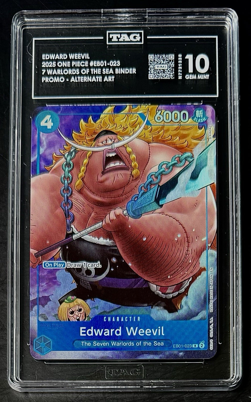 TAG 10 One Piece EB01-023 R - Edward Weevil - EN - Foil - Binder Set - Graded