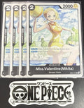 4 x One Piece EB03-047 C - Miss.Valentine - EN - Regular - Play Set - TCG - NM/M