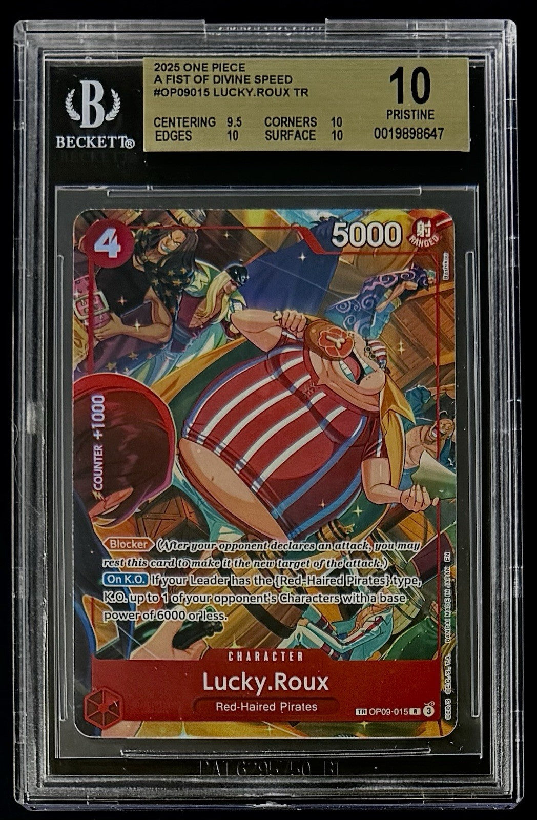 BGS 10 One Piece TR OP09-015 R - Lucky.Roux - EN - Foil - A Fist of Divine Speed