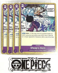 4x One Piece OP01-117 C Sheep's Horn - English - Regular - Playset - TCG - NM/M