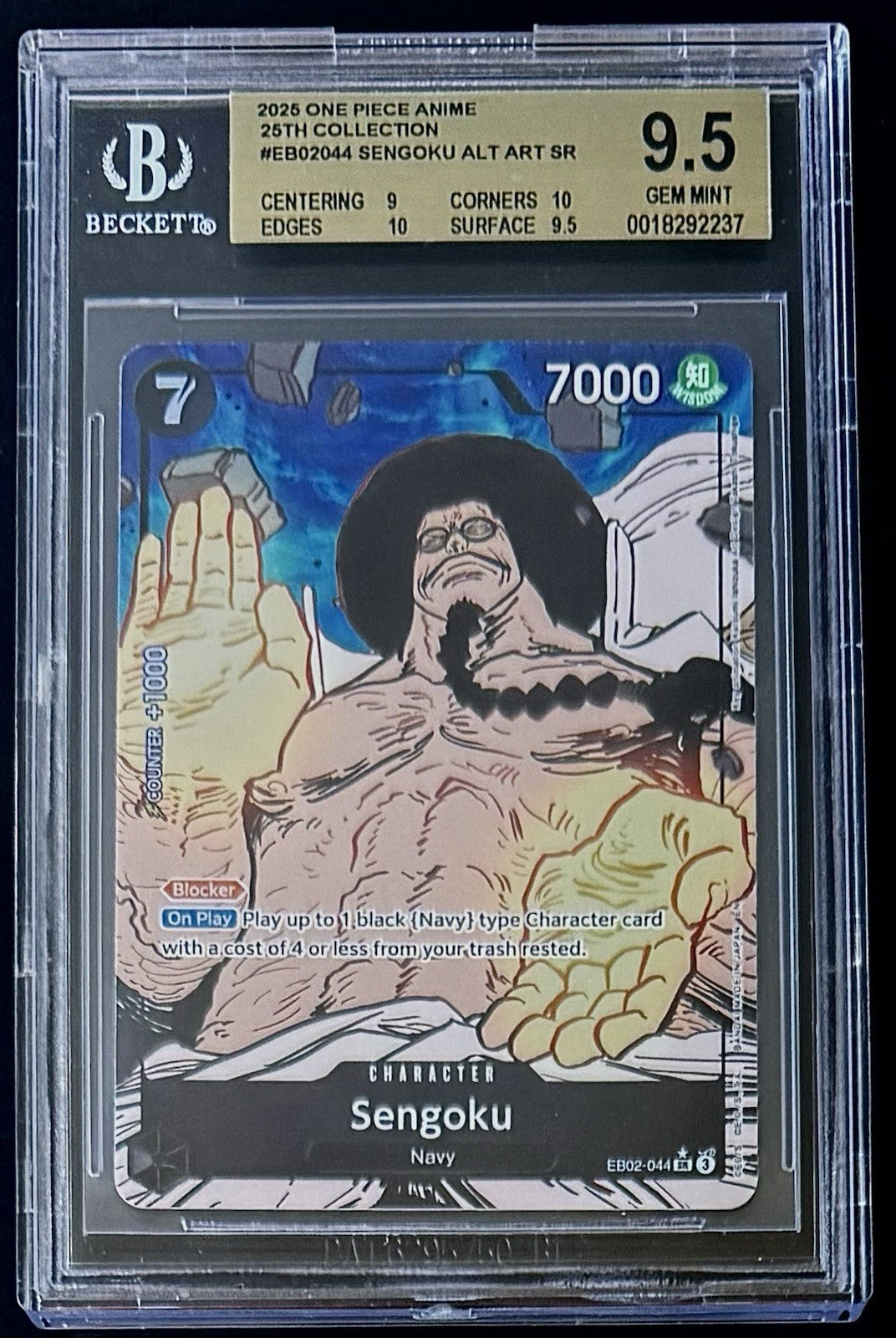 BGS 9.5 One Piece EB02-044 SR* Sengoku Alt Art - English -25th Collection-Graded