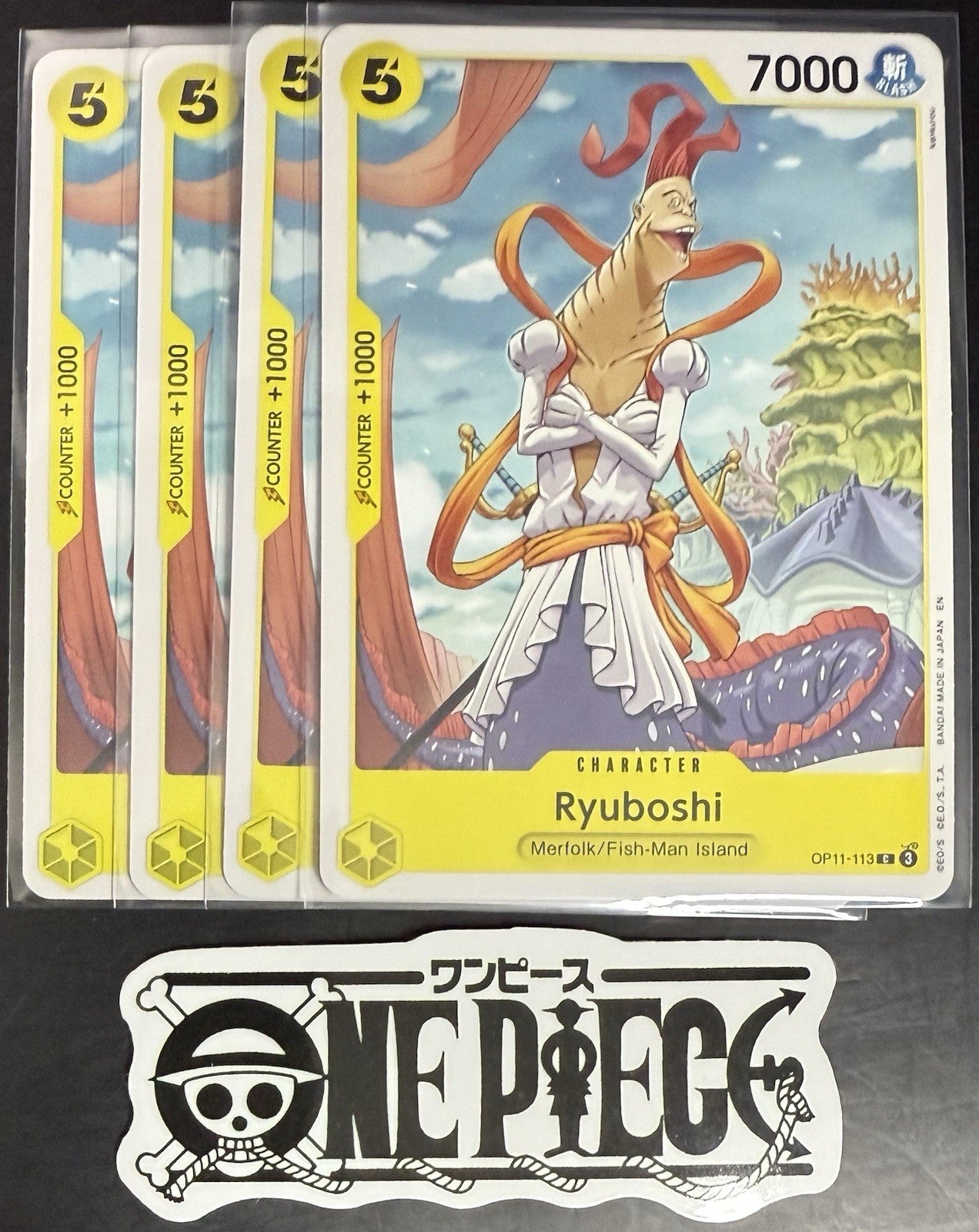 4 x One Piece OP11-113 C Ryuboshi - ENG - Regular - Playset - TCG - NM/M