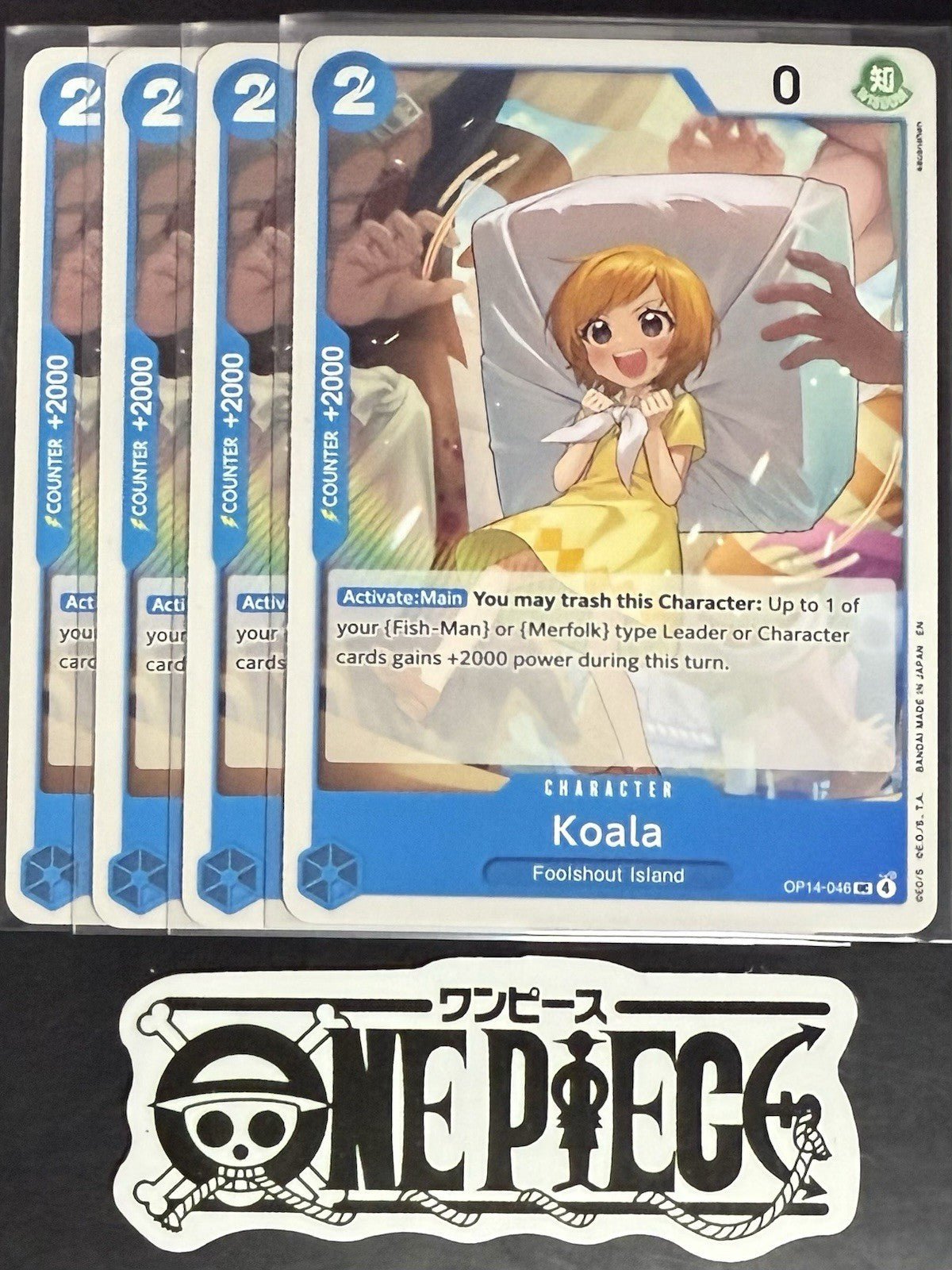 4x One Piece OP14-046 UC  Koala - ENG - Regular - Playset - NM/M
