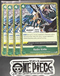 4x One Piece OP10-041 R Radio Knife - English - Foil - Playset - TCG - NM/M