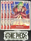 4x One Piece OP14-011 UC Bartolomeo - ENG - Regular - Playset - NM/M