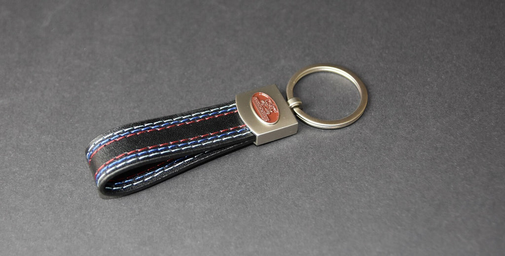 CMC Key Fob in Style-Leather with Decorative Stitching