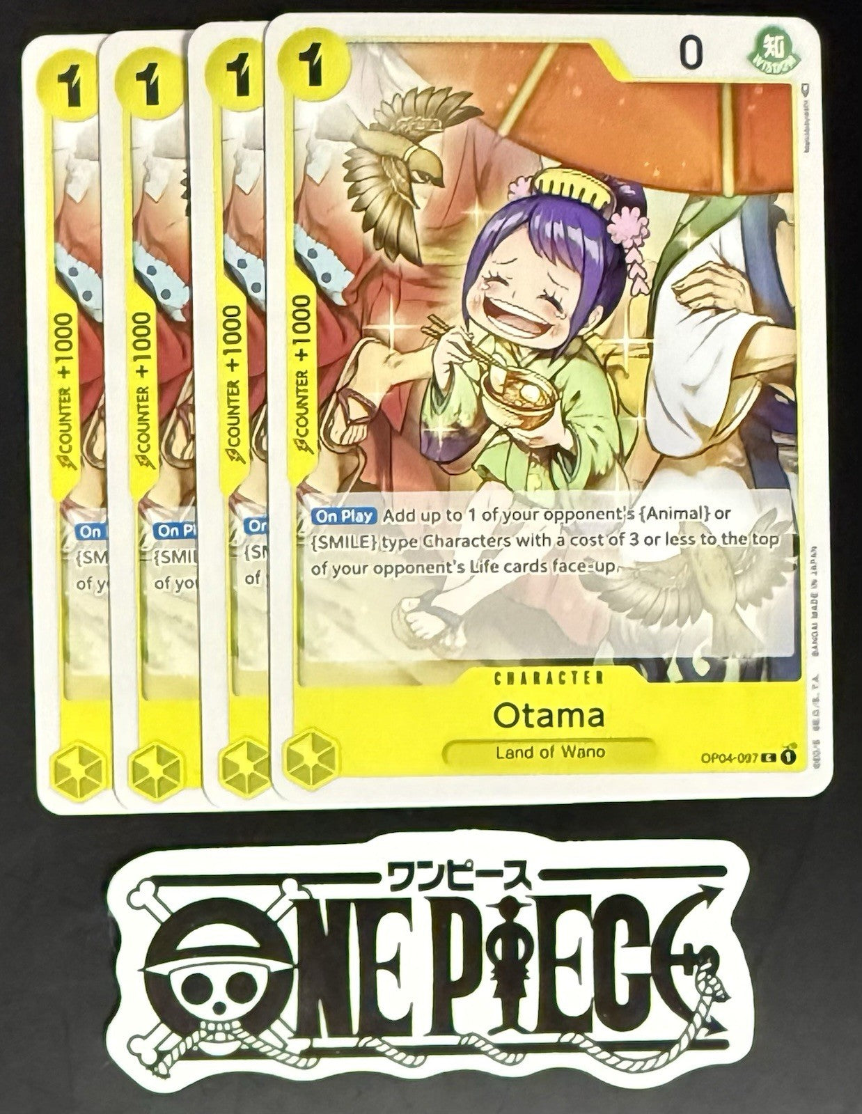 4x One Piece OP04-097 C Otama - English - Regular - Play Set - TCG - NM/M
