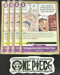 4 x One Piece OP12-077 C The "Extinguishes All..- ENG - Regular - Playset - NM/M