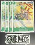 4x One Piece OP07-034 UC Roronoa Zoro - English - Regular - Playset - TCG - NM/M