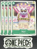 4x One Piece OP13-035 C Bepo - ENG - Regular - Playset - TCG - NM/M