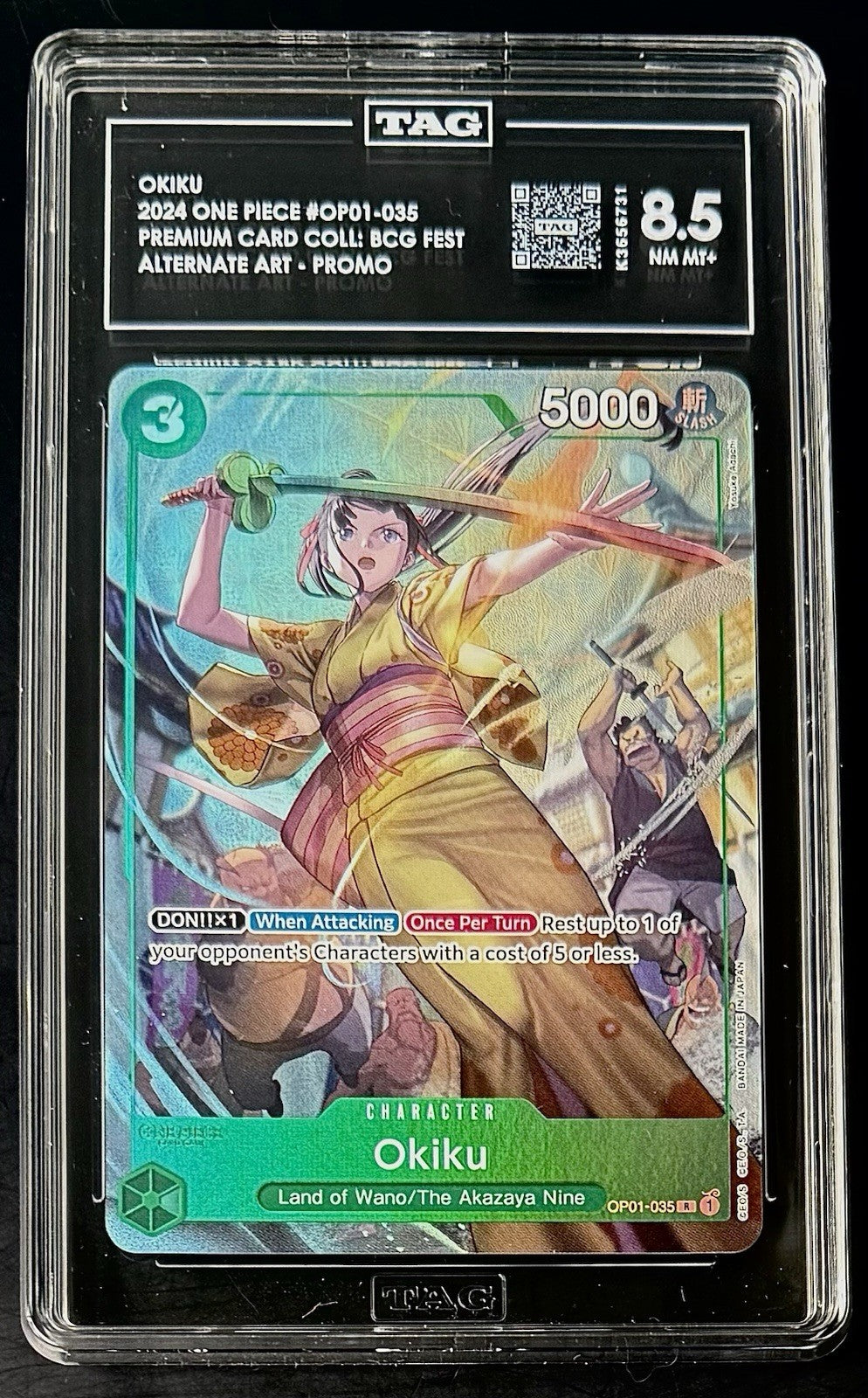 TAG 8.5 One Piece OP01-035 R - Okiku - Alt Art - EN - Foil - BCG Fest 23-24