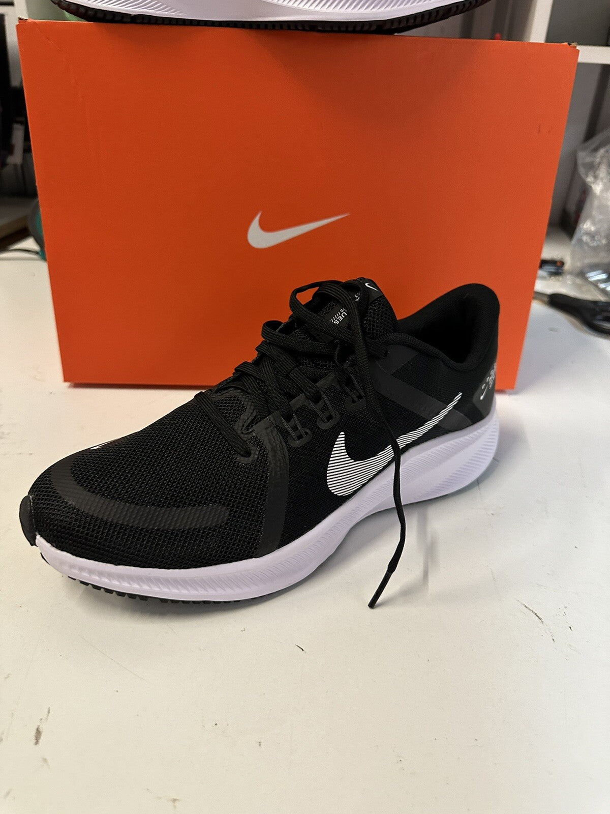 Nike Quest 4 Black & White Mens Size US 8