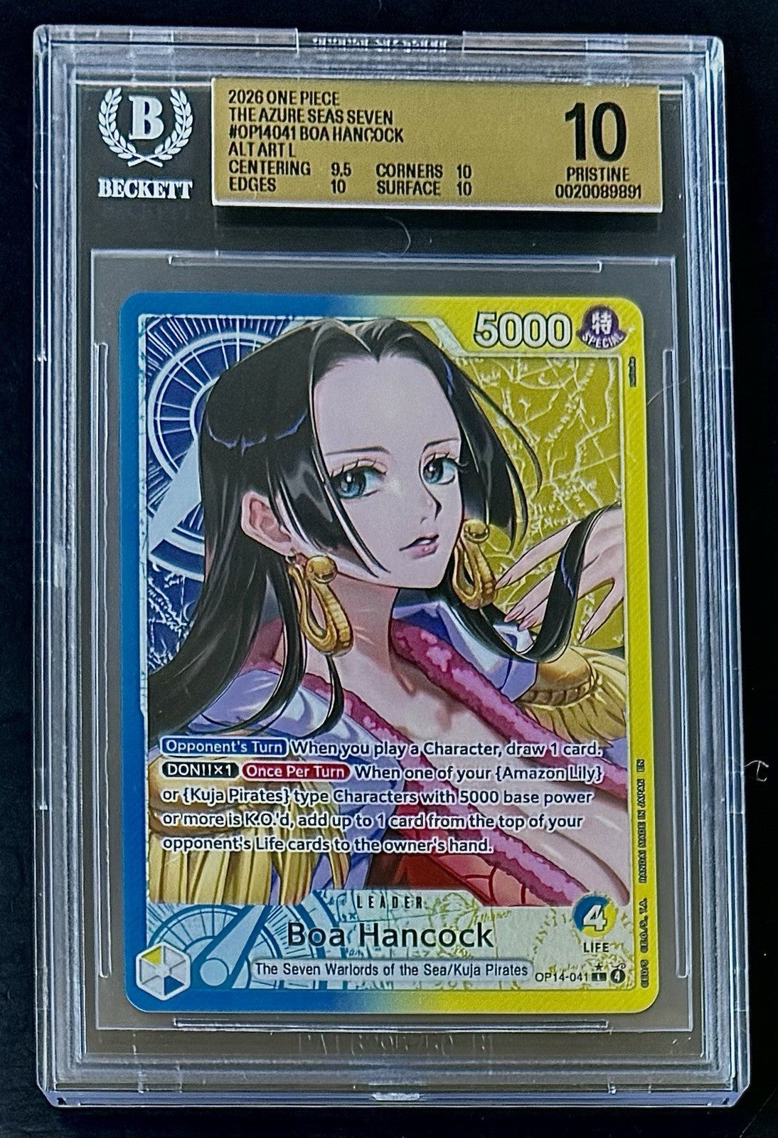 BGS 10 One Piece OP14-041 L* - Boa Hancock - Alt Art - EN - The Azure Seas Seven