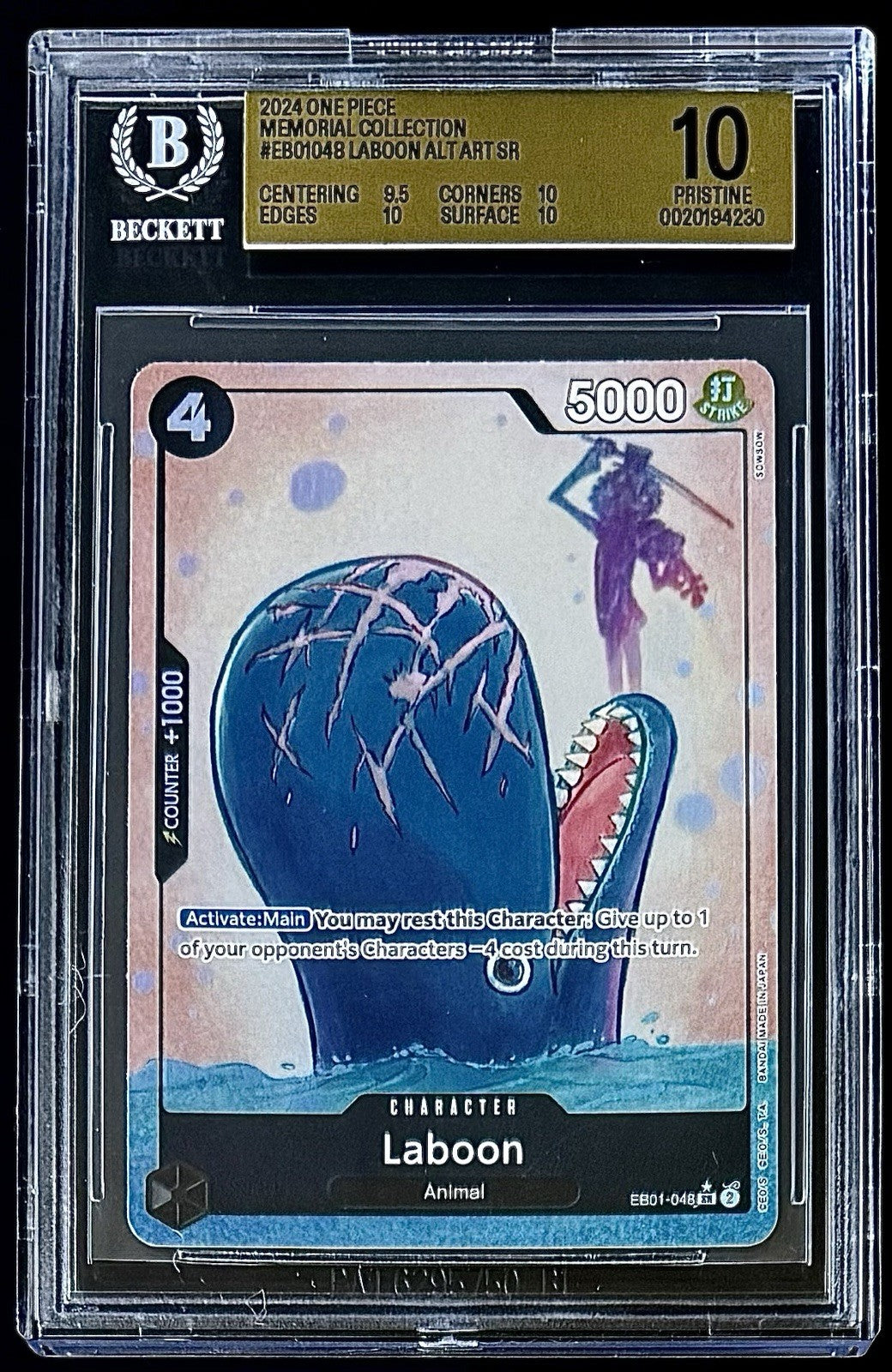 BGS 10 One Piece EB01-048 SR* - Laboon - Alt Art - EN - Memorial Collection