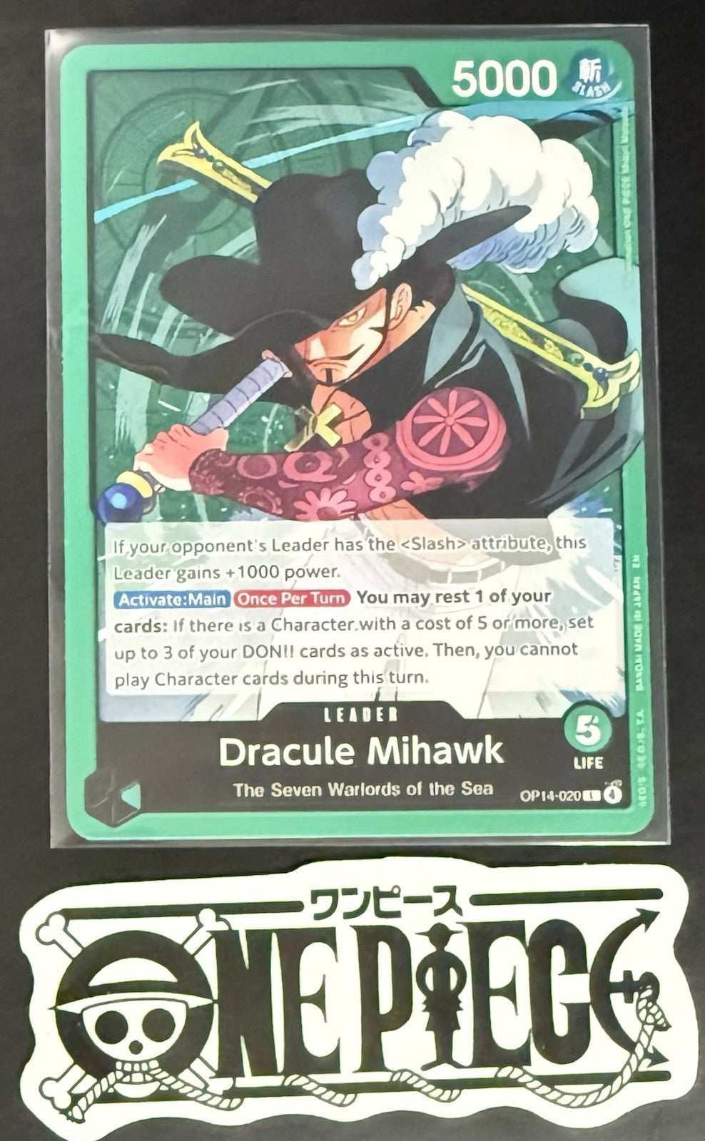 One Piece OP14-020 L Dracule Mihawk - ENG - Regular - Playset - NM/M