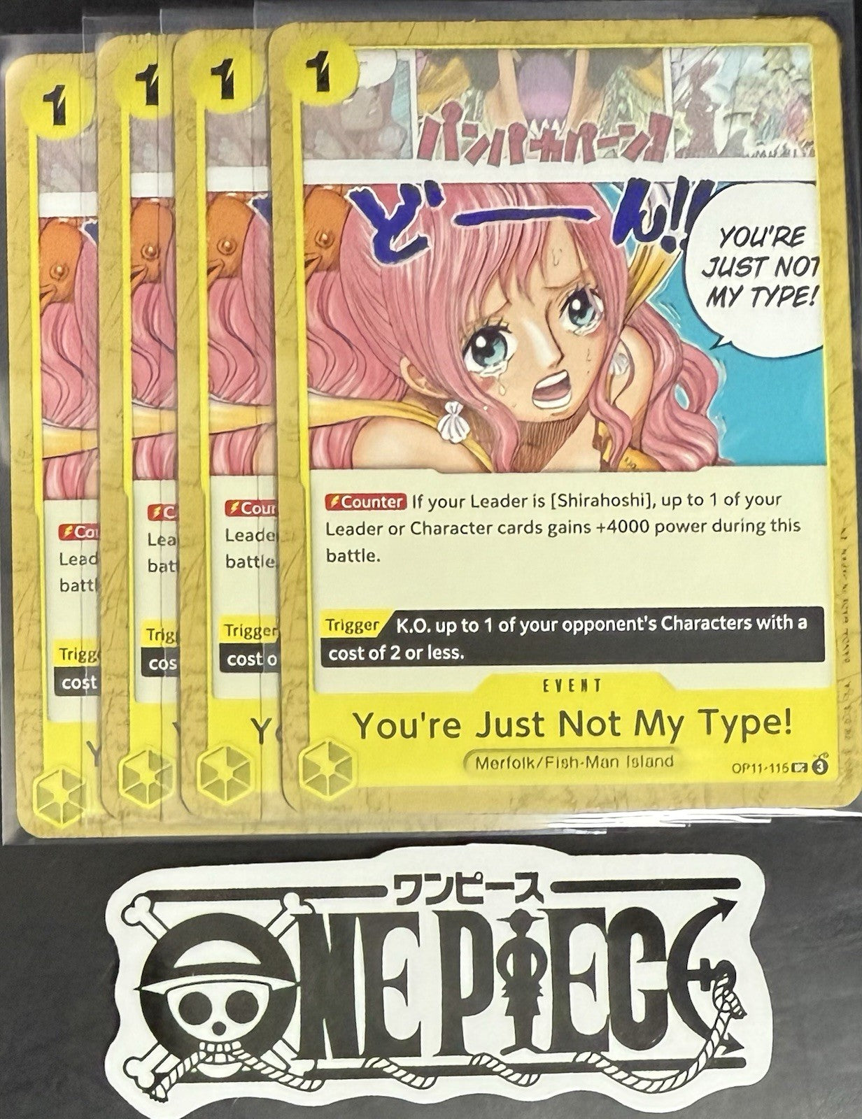 4 x One Piece OP11-115 UC You're Just Not - ENG - Regular - Playset - TCG - NM/M