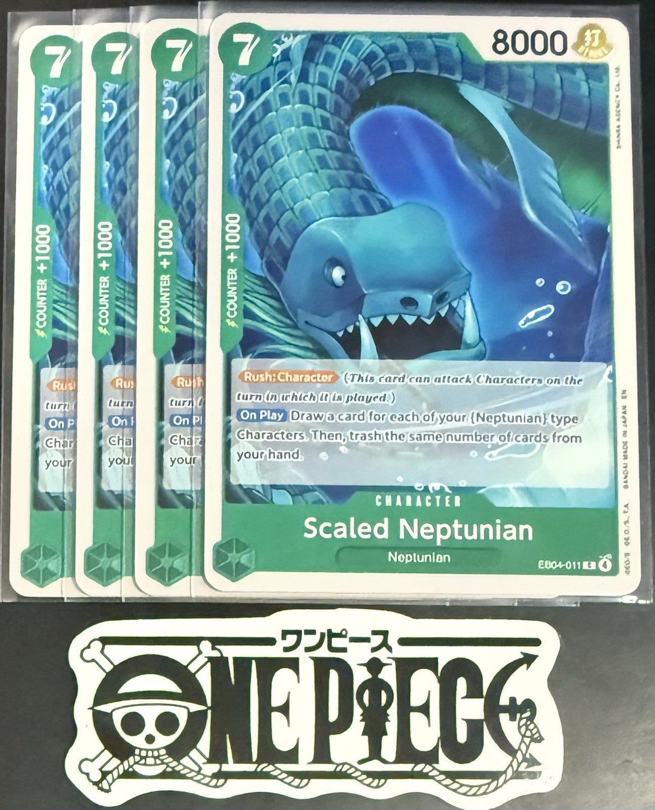 4x One Piece EB04-011 C Scaled Neptunian - ENG - Regular - Play Set - TCG - NM/M