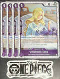 4 x One Piece OP06-063 C Vinsmoke Sora - English - PRB02 Foil - Playset - NM/M