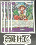 4x One Piece OP13-065 R Shanks - ENG - Foil - Playset - TCG - NM/M
