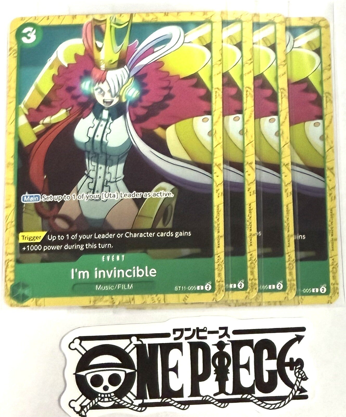 4x One Piece ST11-005 C I'm Invincible - English - Regular - Playset - TCG- NM/M