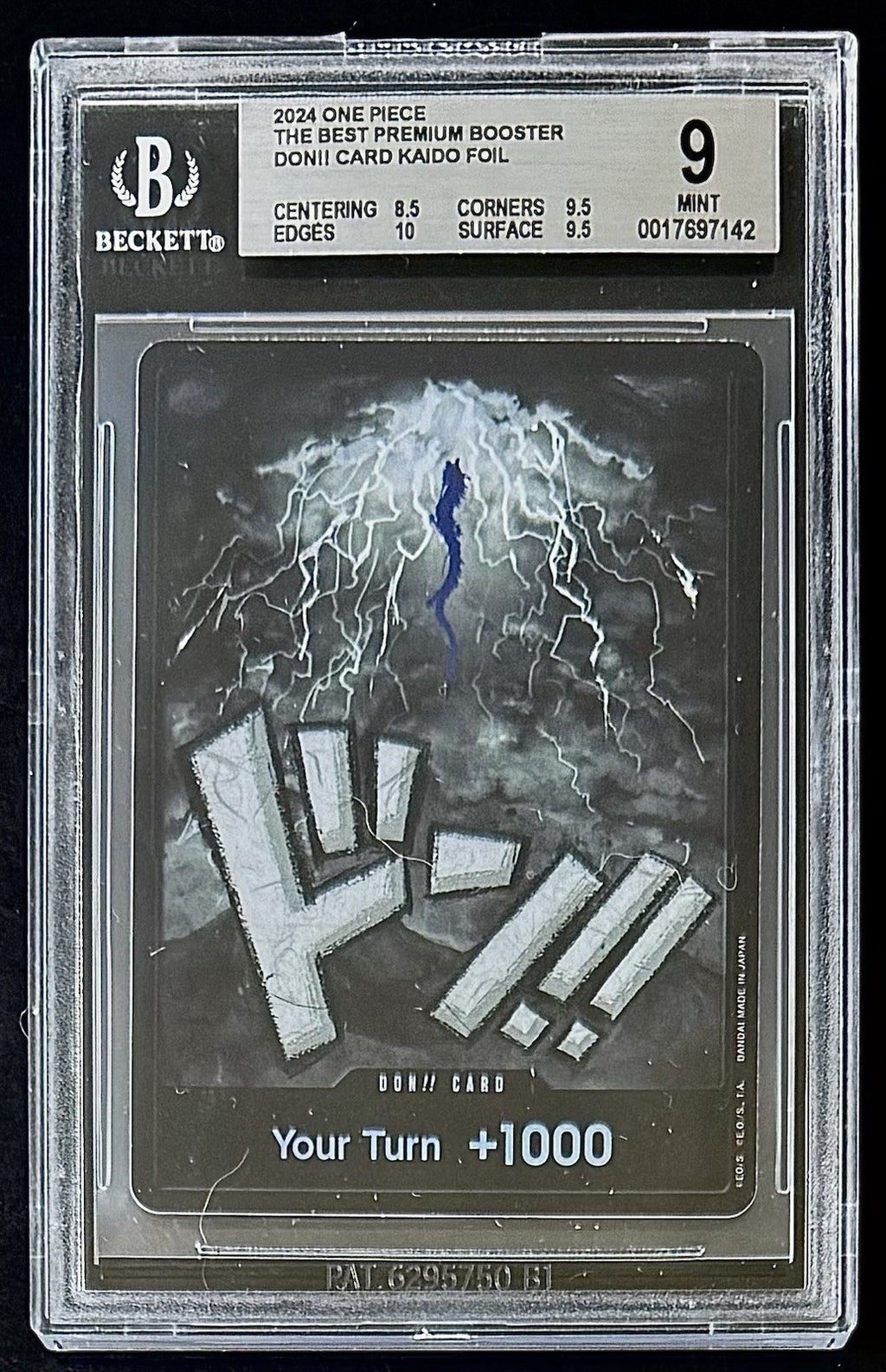 BGS 9 One Piece PRB01 Don!! Card Kaido - English - The Best - Graded