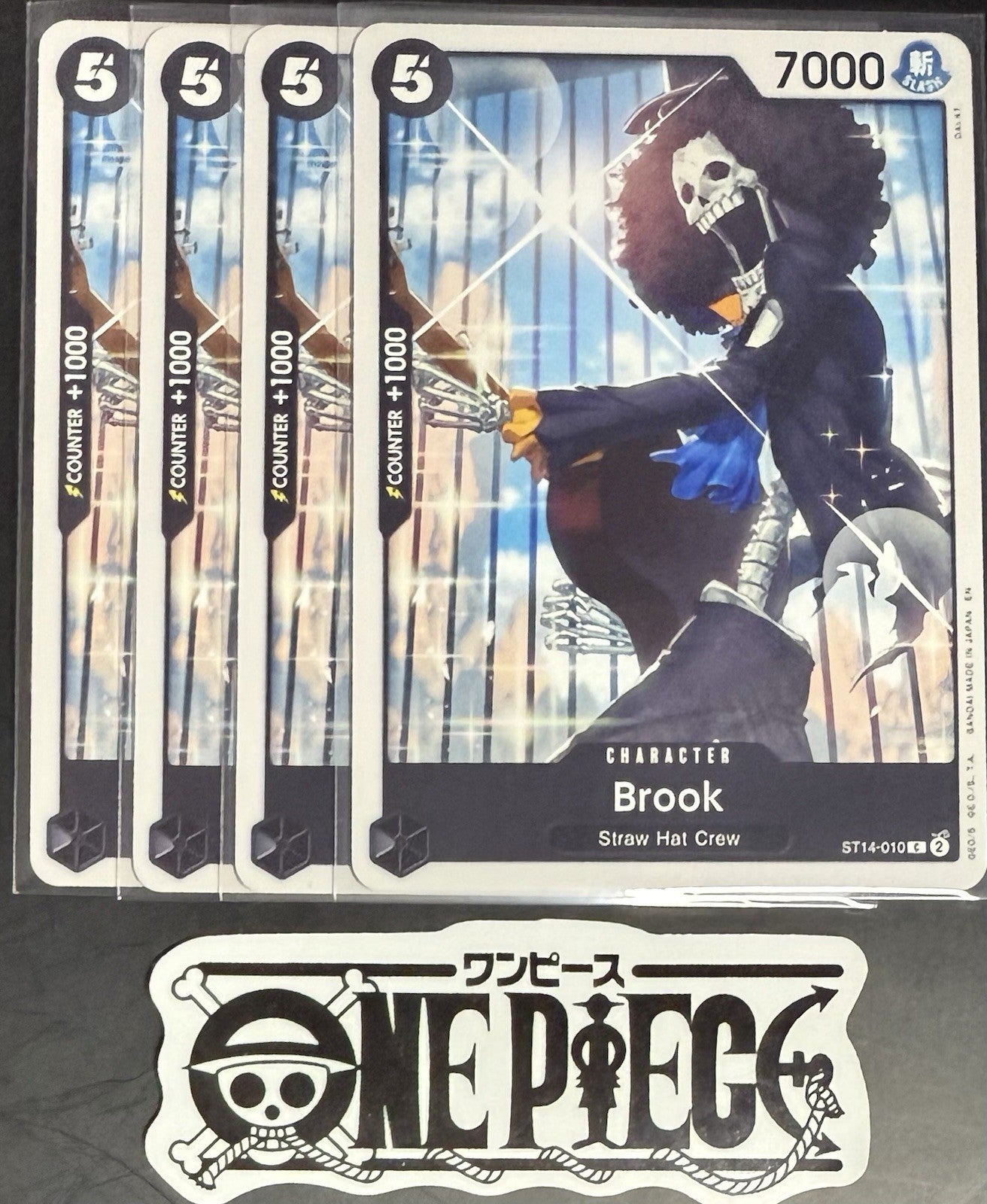 4x One Piece ST14-010 C Brook - English - Regular - Playset - TCG - NM/M
