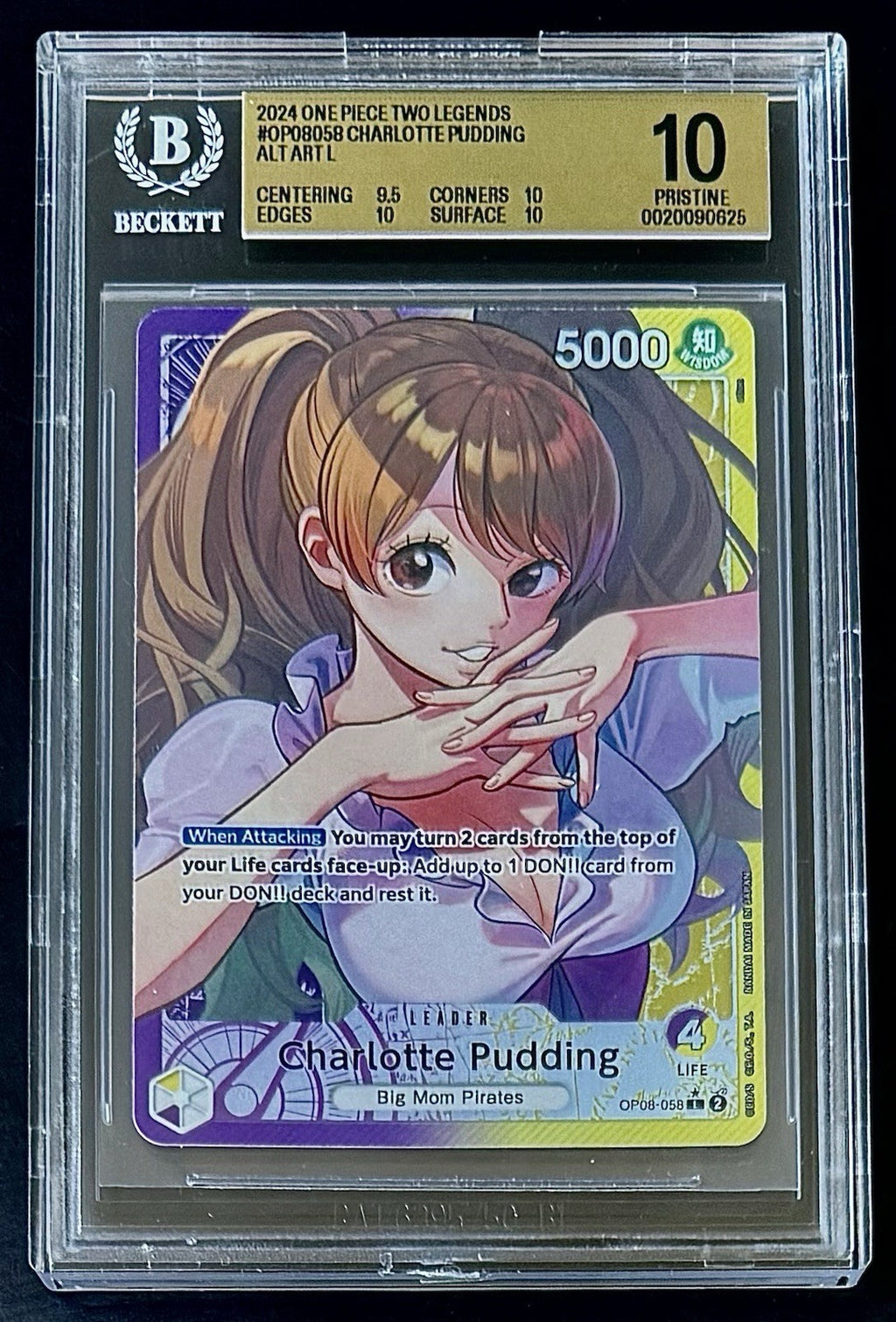 BGS 10 One Piece OP08-058 L* - Charlotte Pudding -  Alt Art - EN - Two Legends