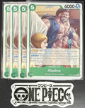 4x One Piece OP07-020 C Aladine - English - Regular - Play Set - NM/M