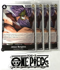4x One Piece OP09-086 R Jesus Burgess - Foil - English - TCG - Mint