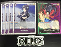 4x One Piece EB02-036 R Nico Robin + Leader - ENG - Foil - Play Set - TCG - NM/M