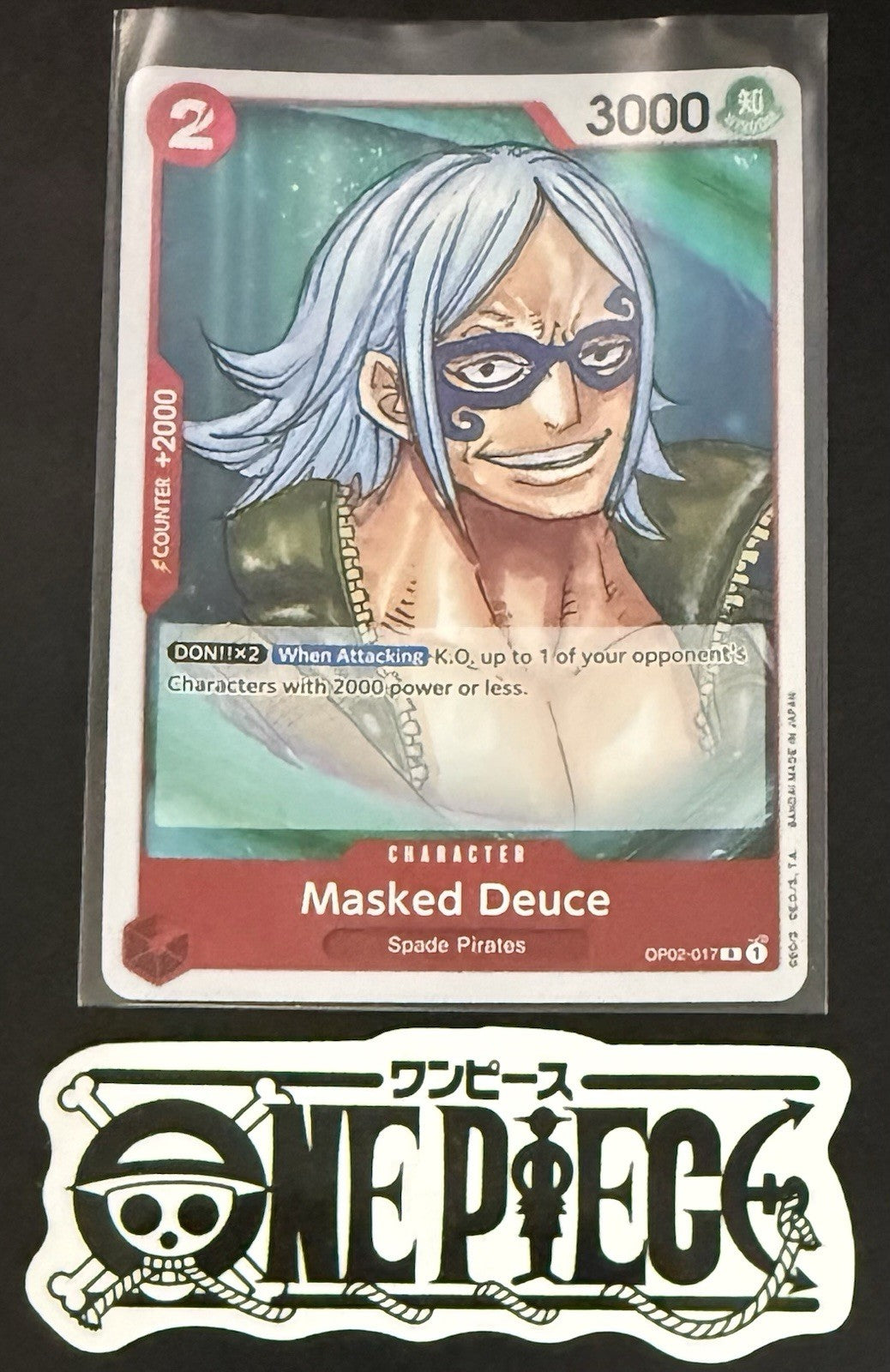 One Piece OP02-017 R - Masked Deuce - EN - Foil - Paramount War - TCG - NM/M