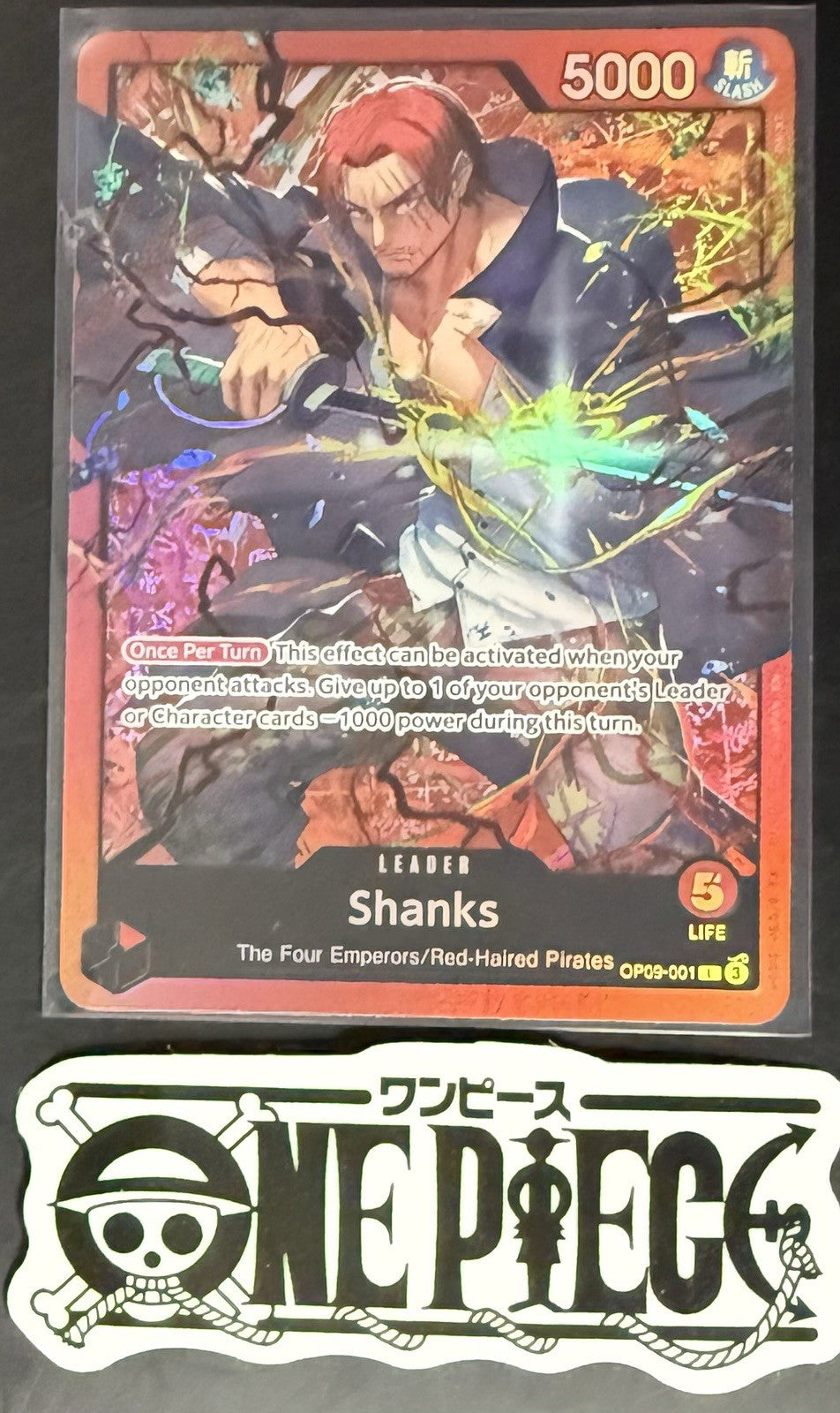 One Piece OP09-001 L Shanks - English - Foil - ST23 - TCG - NM/M