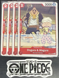4x One Piece OP07-009 C Dogura & Magura - English - Regular - Play Set - NM/M