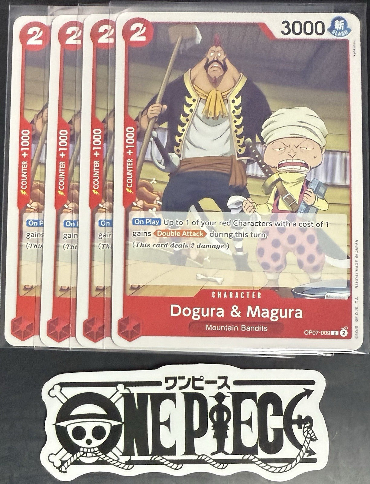 4x One Piece OP07-009 C Dogura & Magura - English - Regular - Play Set - NM/M