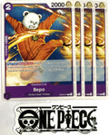 4x One Piece OP09-074 C Bepo - English - Playset - Regular - TCG - NM/M
