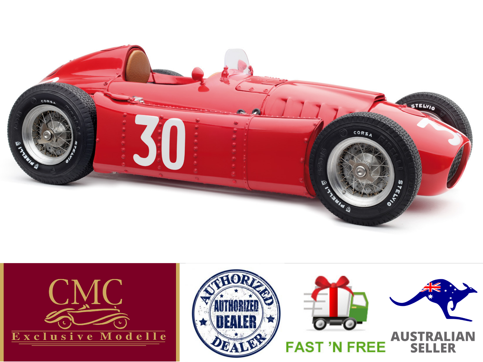 CMC M-177 Lancia D50, 1955 Monaco GP #30 Eugenio Castellotti, 1:18, LE 1,500