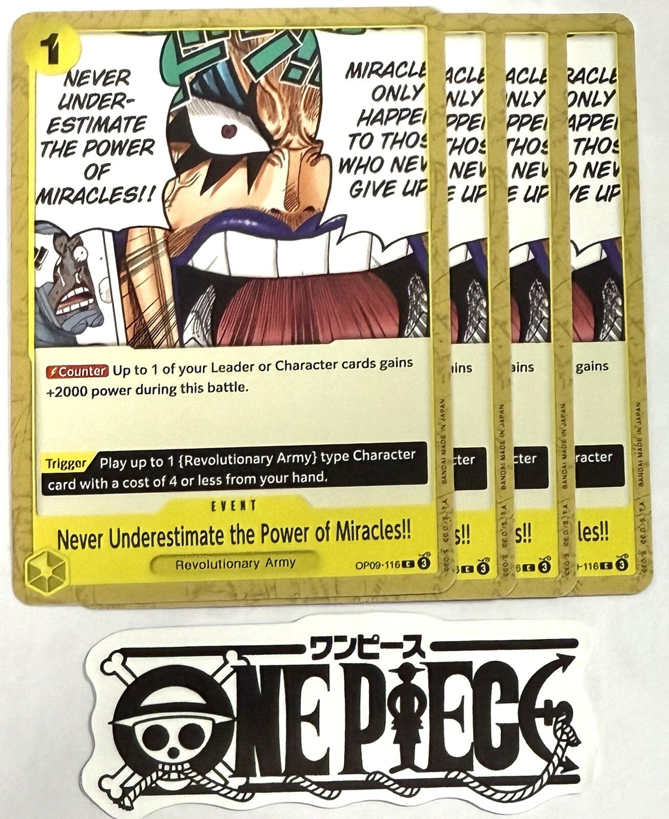 4x One Piece OP09-116 C Never Underestimate... - English - Playset - TCG - NM/M
