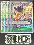 4x One Piece EB01-012 SR - Cavendish - EN - Foil - Play Set - TCG - NM/M