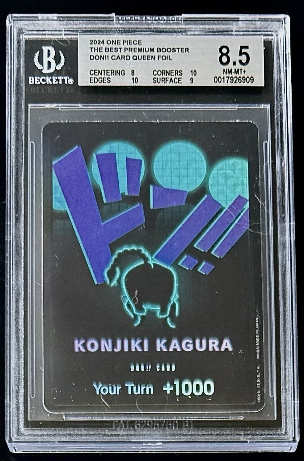 BGS 8.5 One Piece PRB01 Don!! Card Queen - English - Foil - The Best - Graded