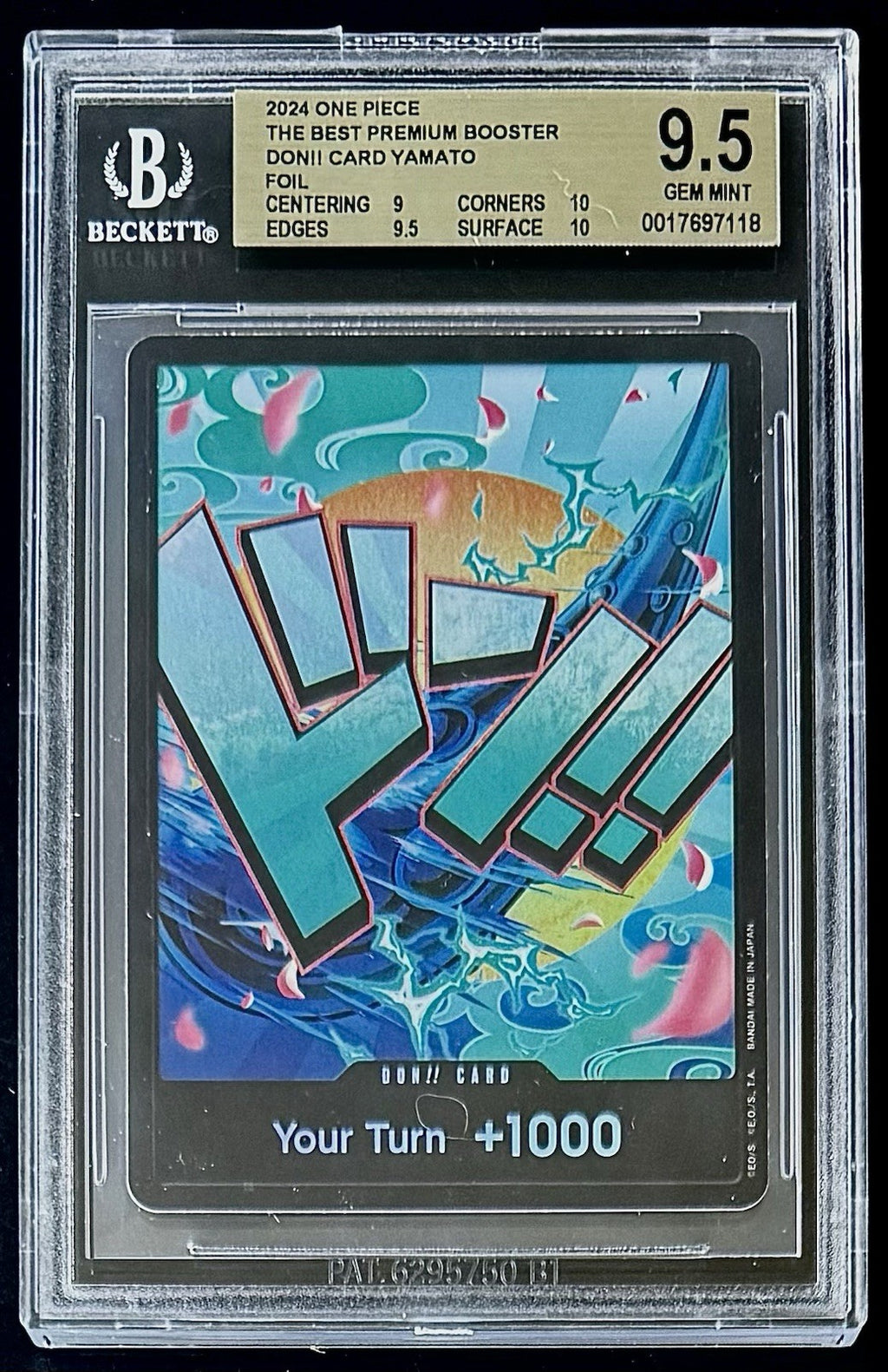BGS 9.5 One Piece PRB01 Don!! Card Yamato - English - The Best - Graded