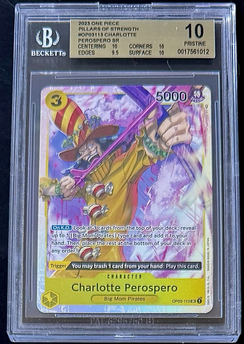 BGS 10 One Piece OP03-113 SR Charlotte Perospero - English - Pillars of Strength