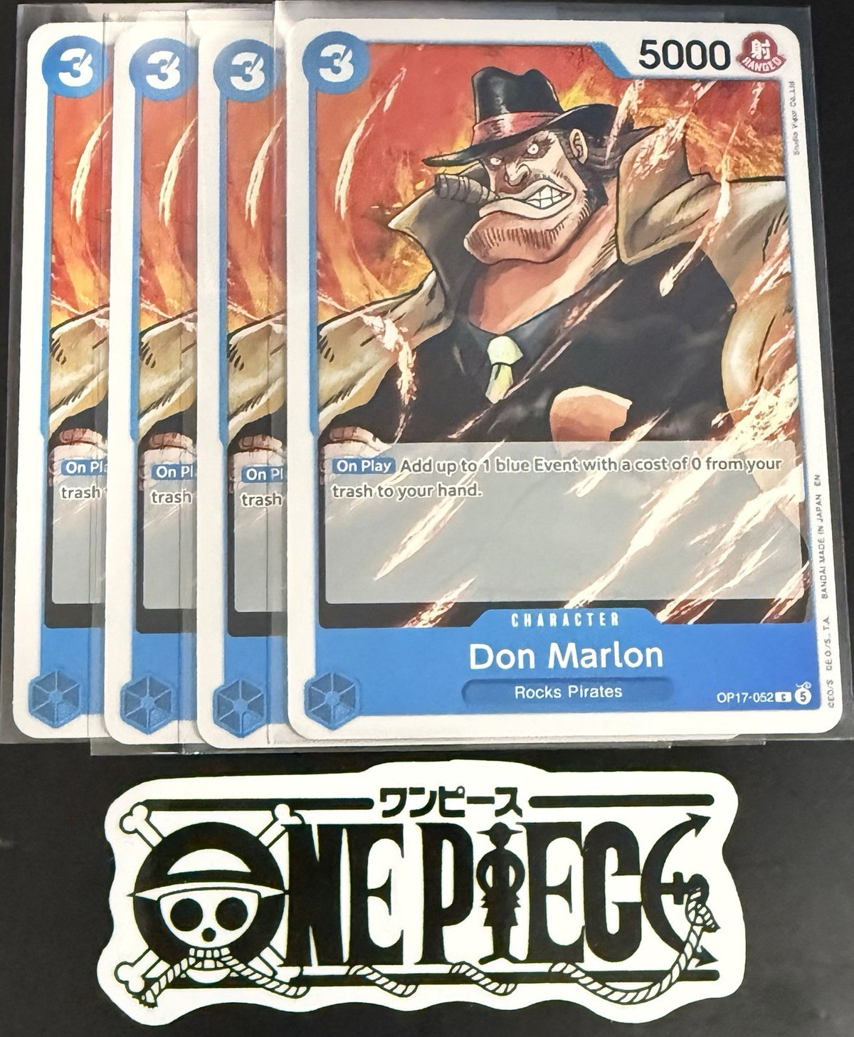 4x One Piece OP17-052 C - Don Marlon - EN - Regular - Play Set - TCG - NM/M