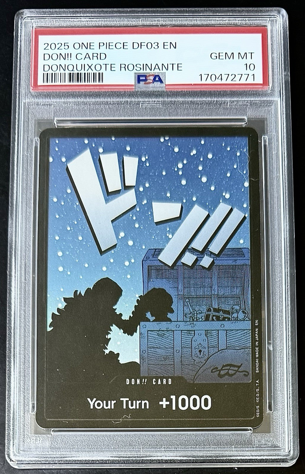 PSA 10 One Piece Don Card - Donquixote Rosinante - EN - Promo - DF03