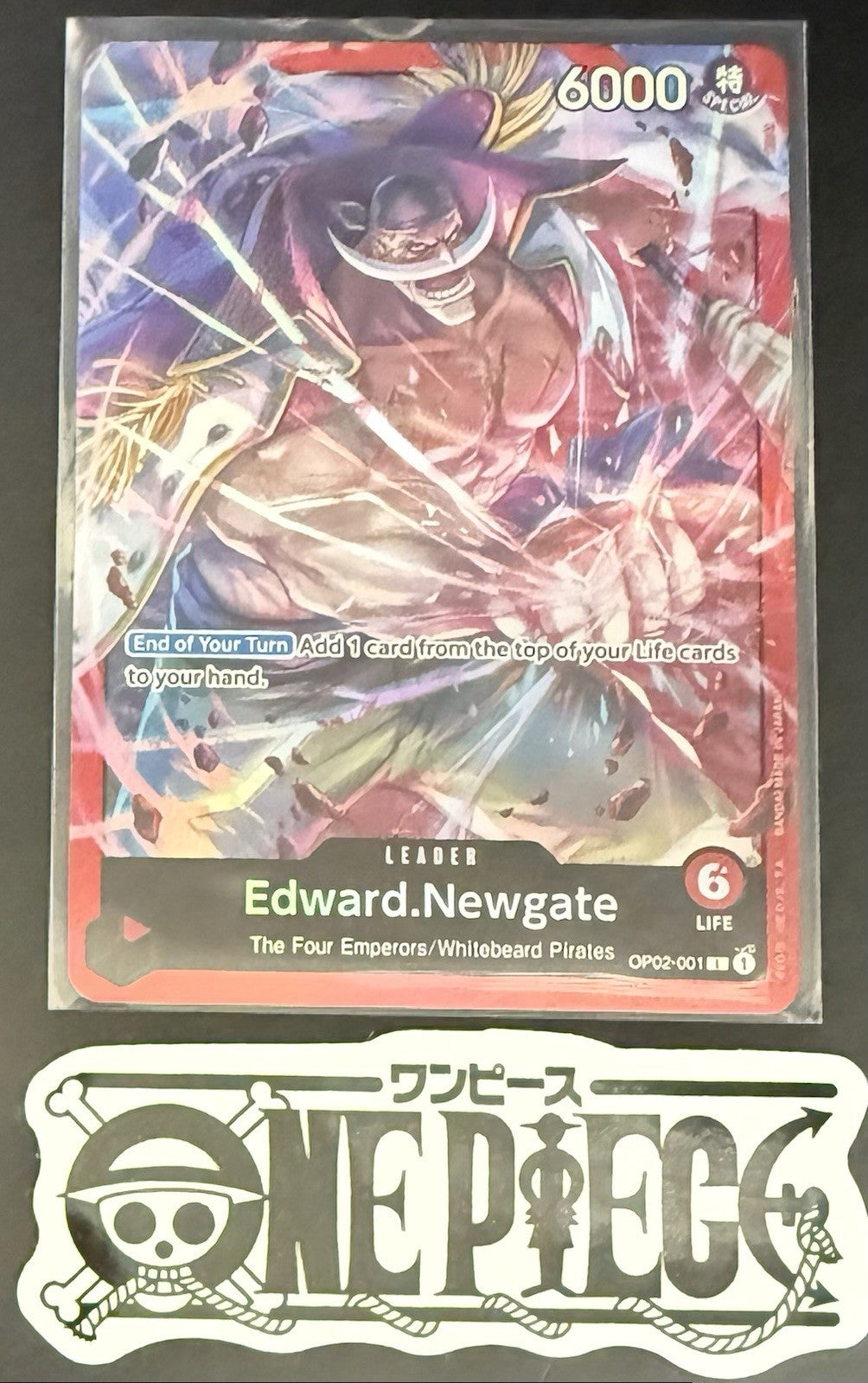 One Piece OP02-001 L  Edward.Newgate - ENG - Foil - ST15 - TCG - NM/M