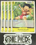 4x One Piece ST13-014 C Monkey.D.Luffy - ENG - Regular - Playset - TCG - NM/M