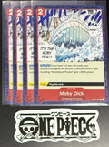 4x One Piece OP02-024 C Moby Dick - English - Playset - Regular - TCG - NM/M