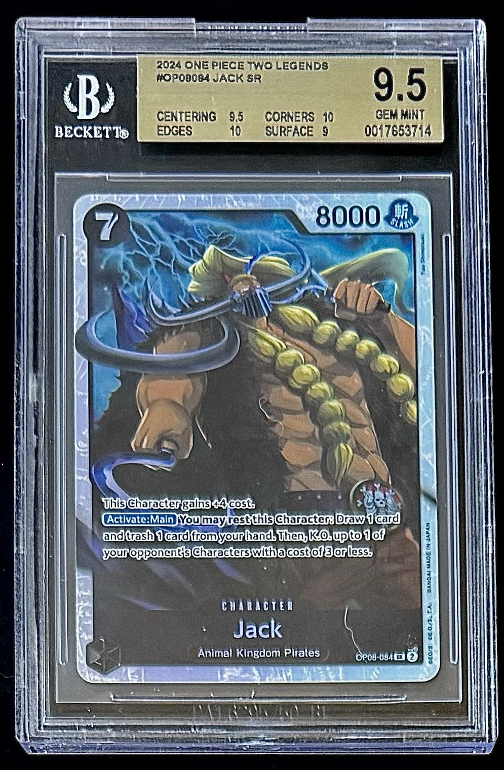 BGS 9.5 One Piece OP08-084 SR - Jack - English - Two Legends - Foil
